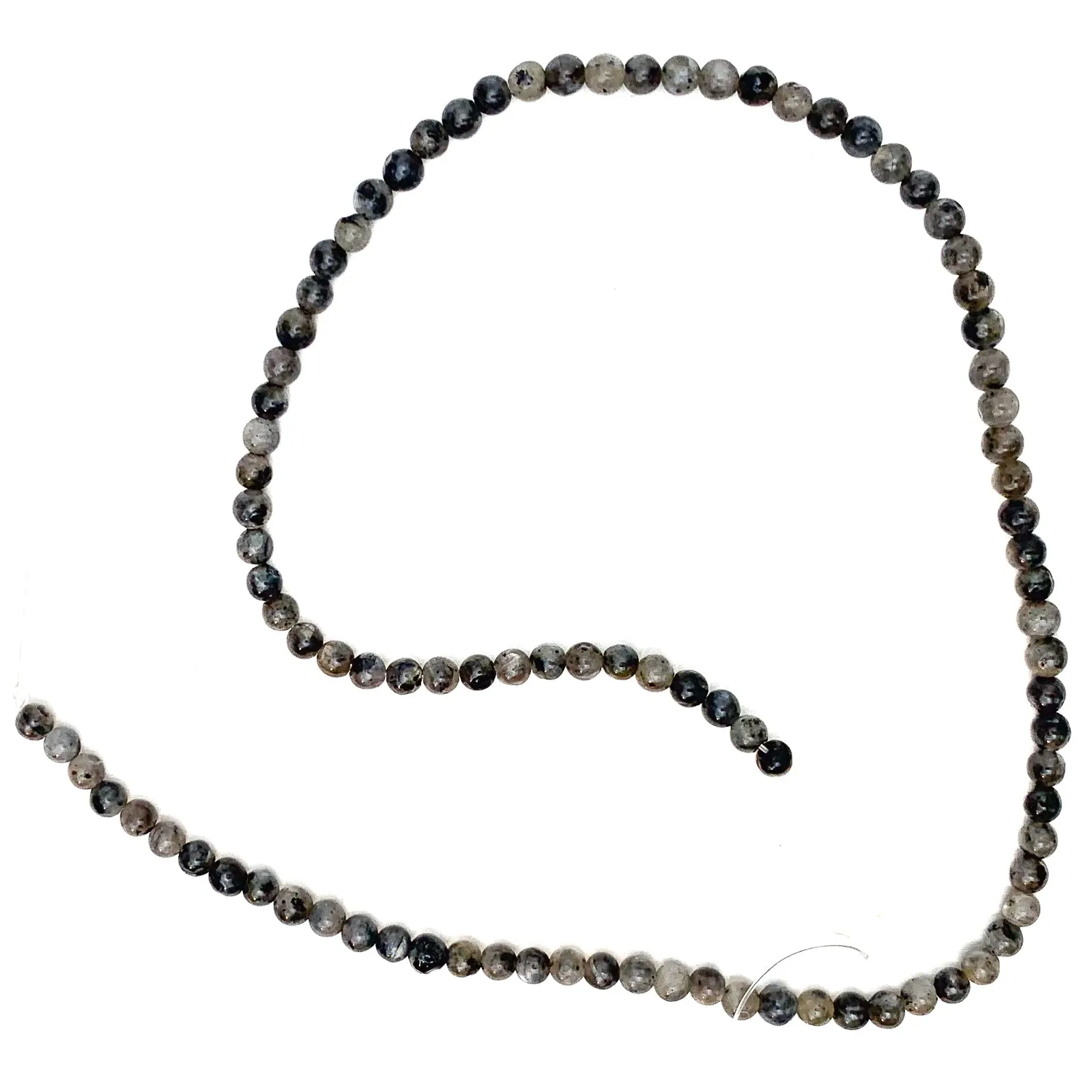 Larvikite 4mm Smooth Rounds Bead Strand