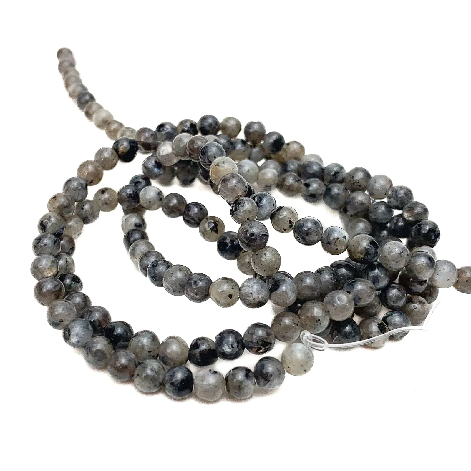 Larvikite 4mm Smooth Rounds Bead Strand