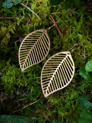 Leaf Cutout Statement Earrings