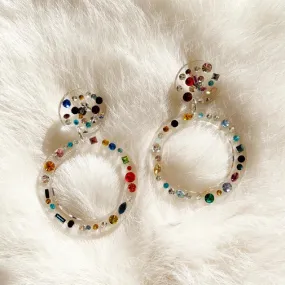 Lily Vintage Rhinestones Hoops