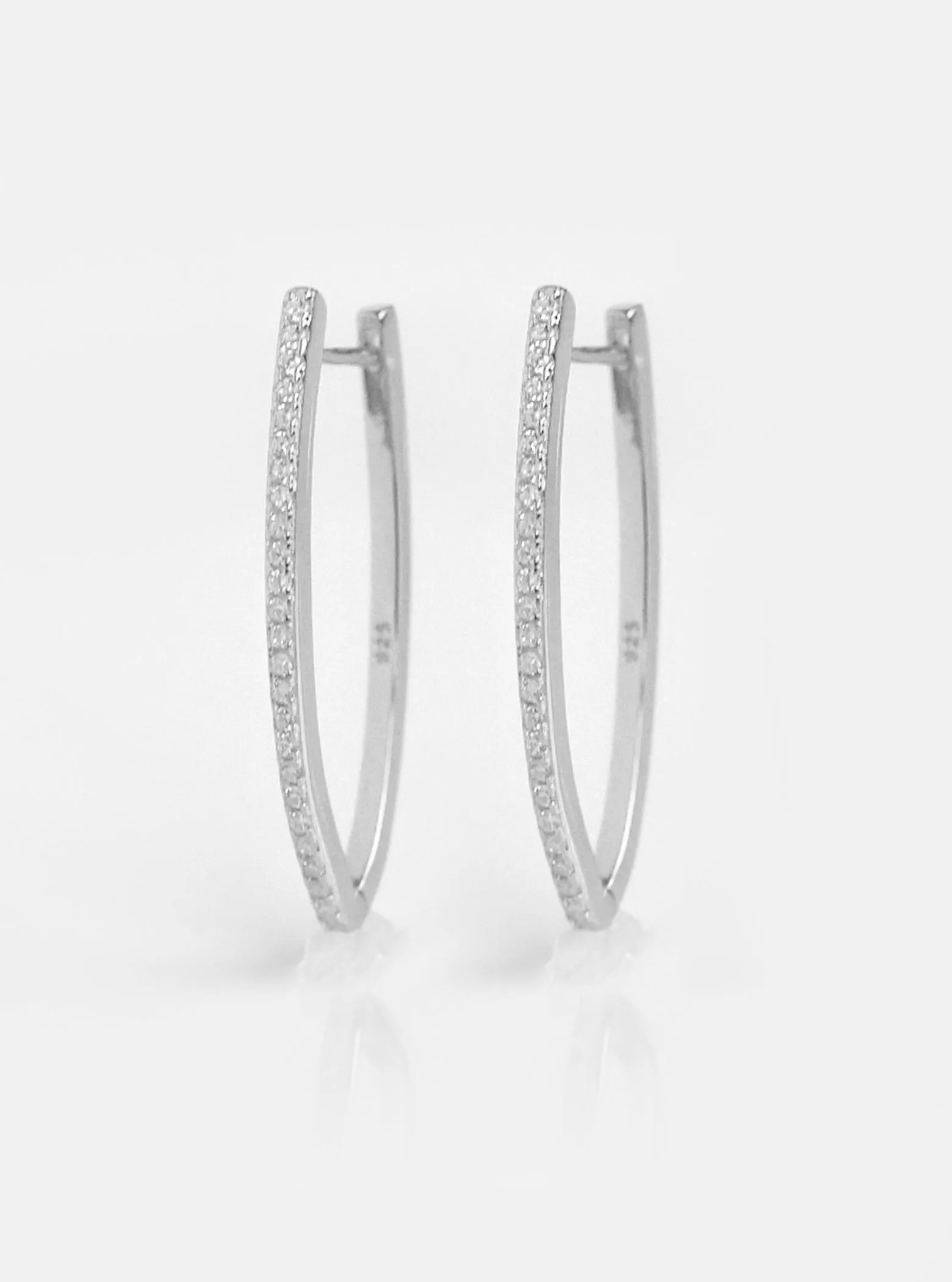 Long V-shaped Huggie Earrings