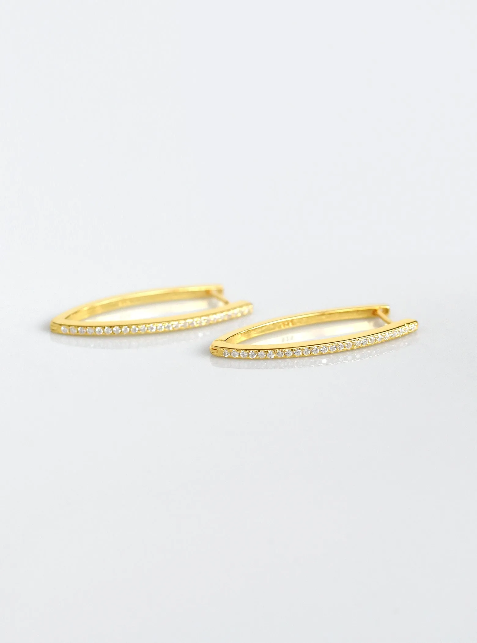 Long V-shaped Huggie Earrings