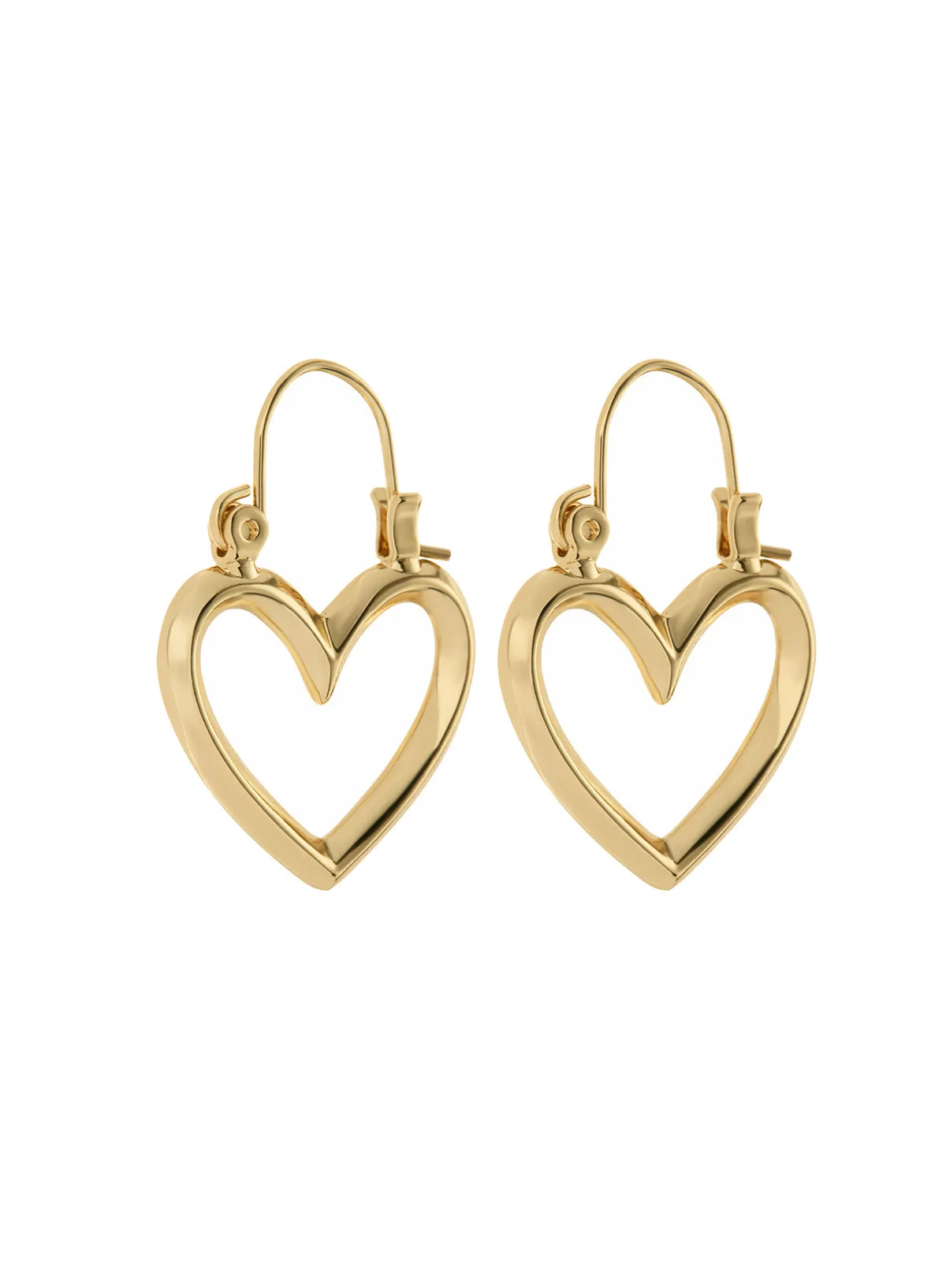 Luv Aj Mini Heartbreaker Hoops Earrings in Polished 14k Gold