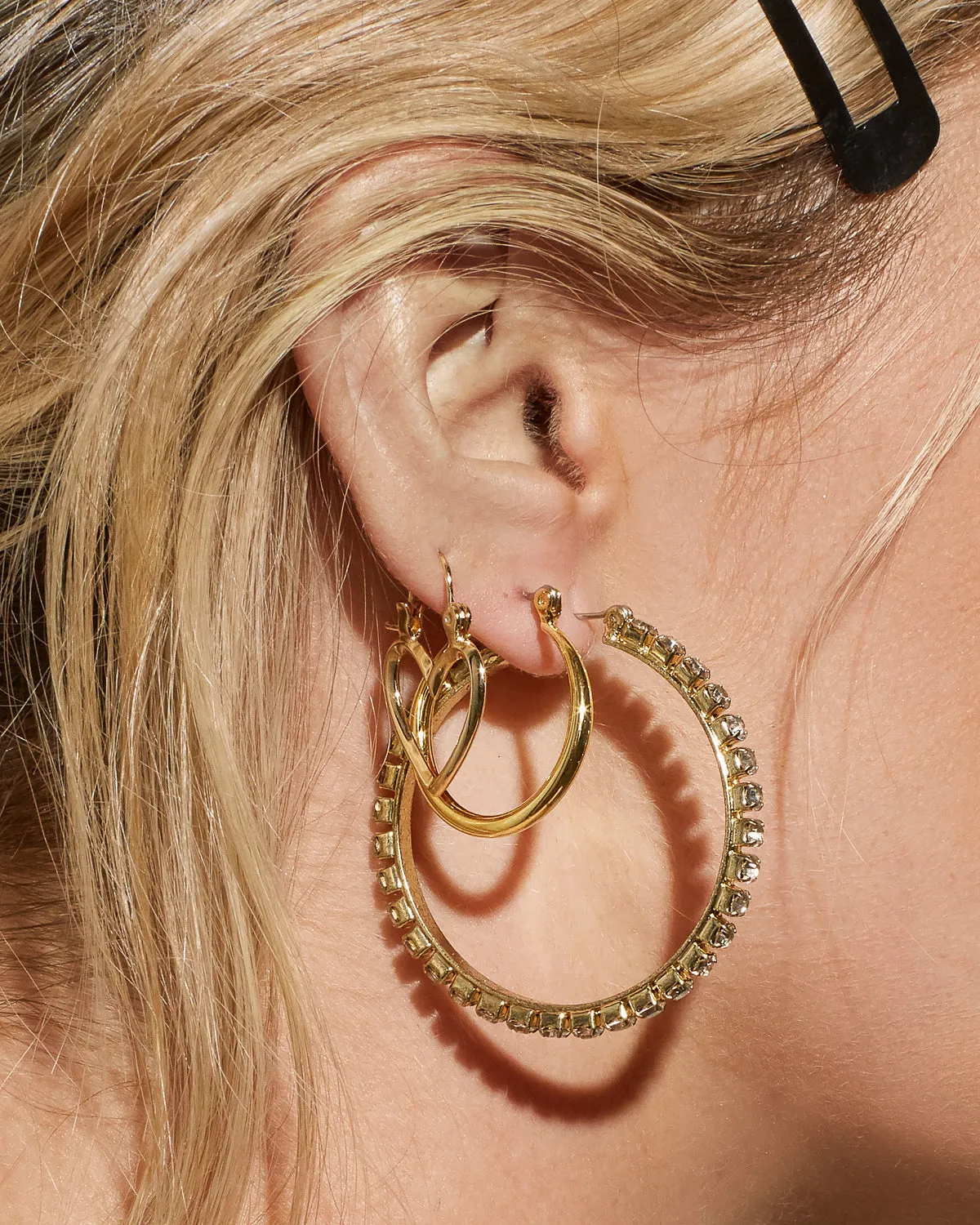 Luv Aj Mini Heartbreaker Hoops Earrings in Polished 14k Gold