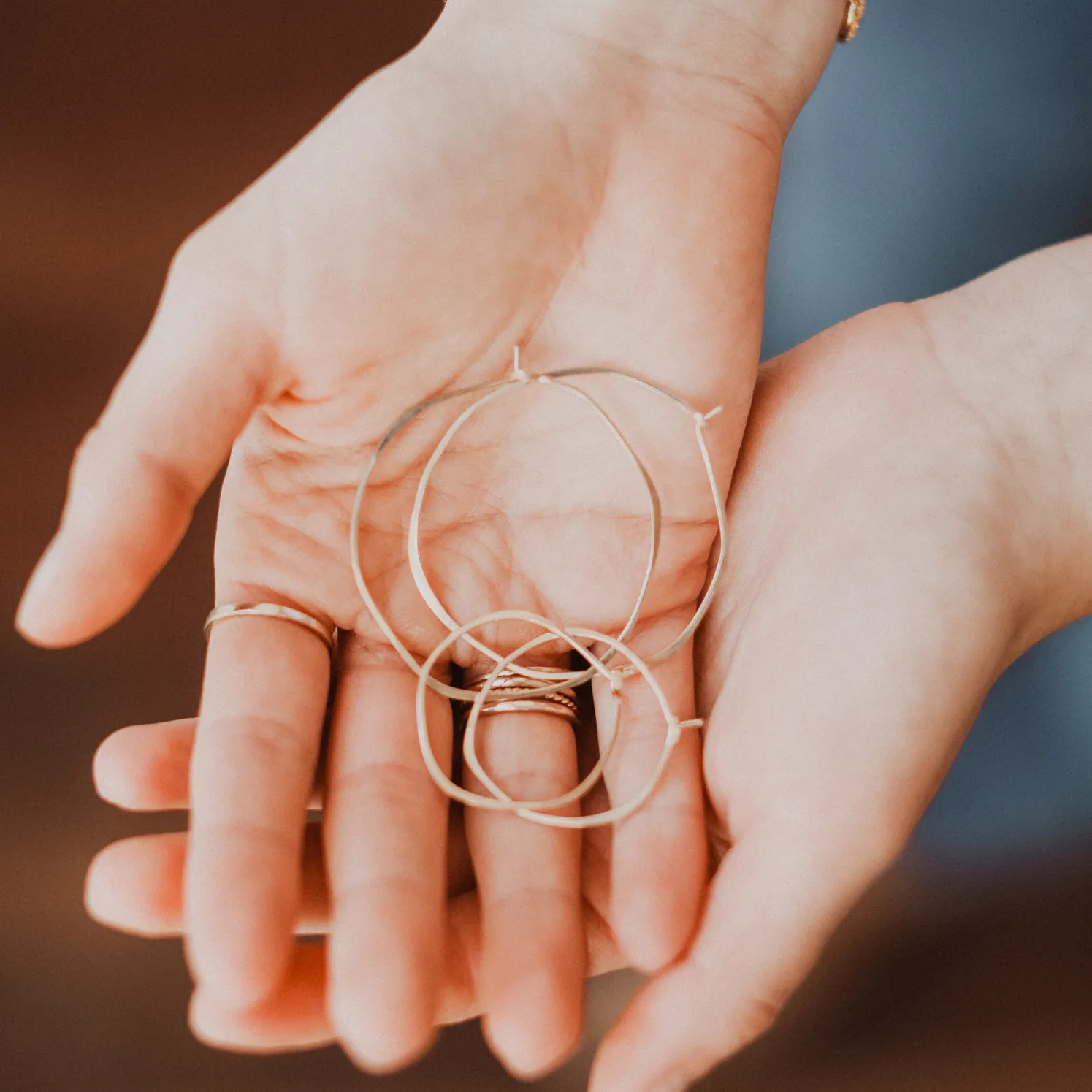 Minimal Large Organic Circles Hoop Earring by Freshie & Zero