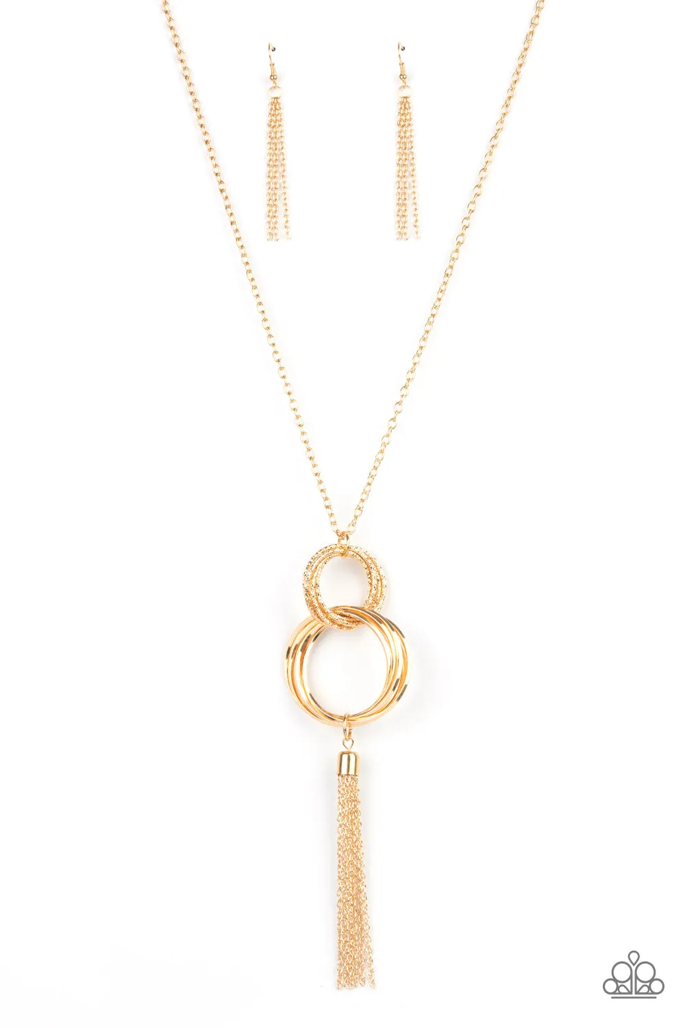 Paparazzi Necklace ~ Orbiting Splendor - Gold