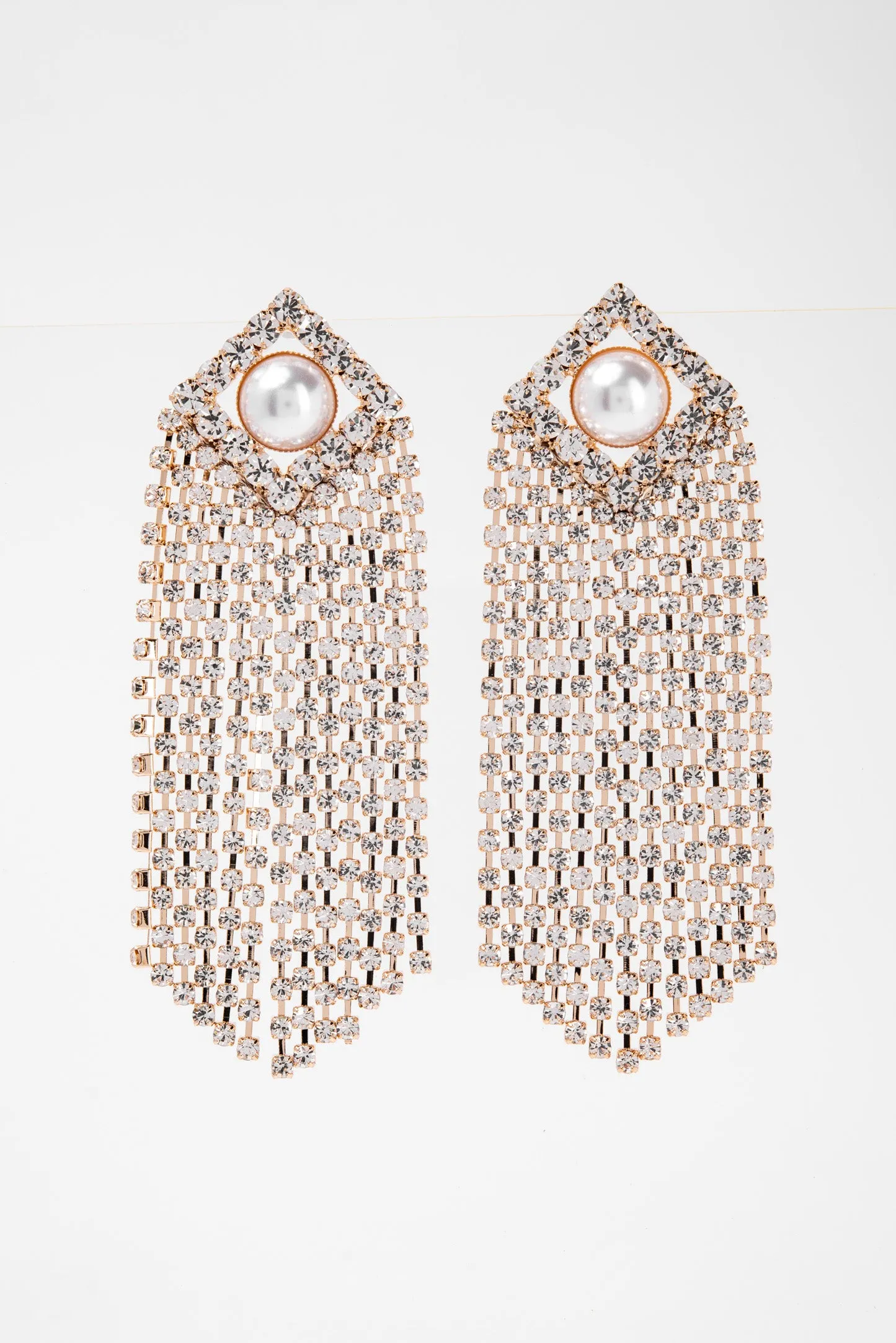 Paula CZ Dangle Fringe Earrings