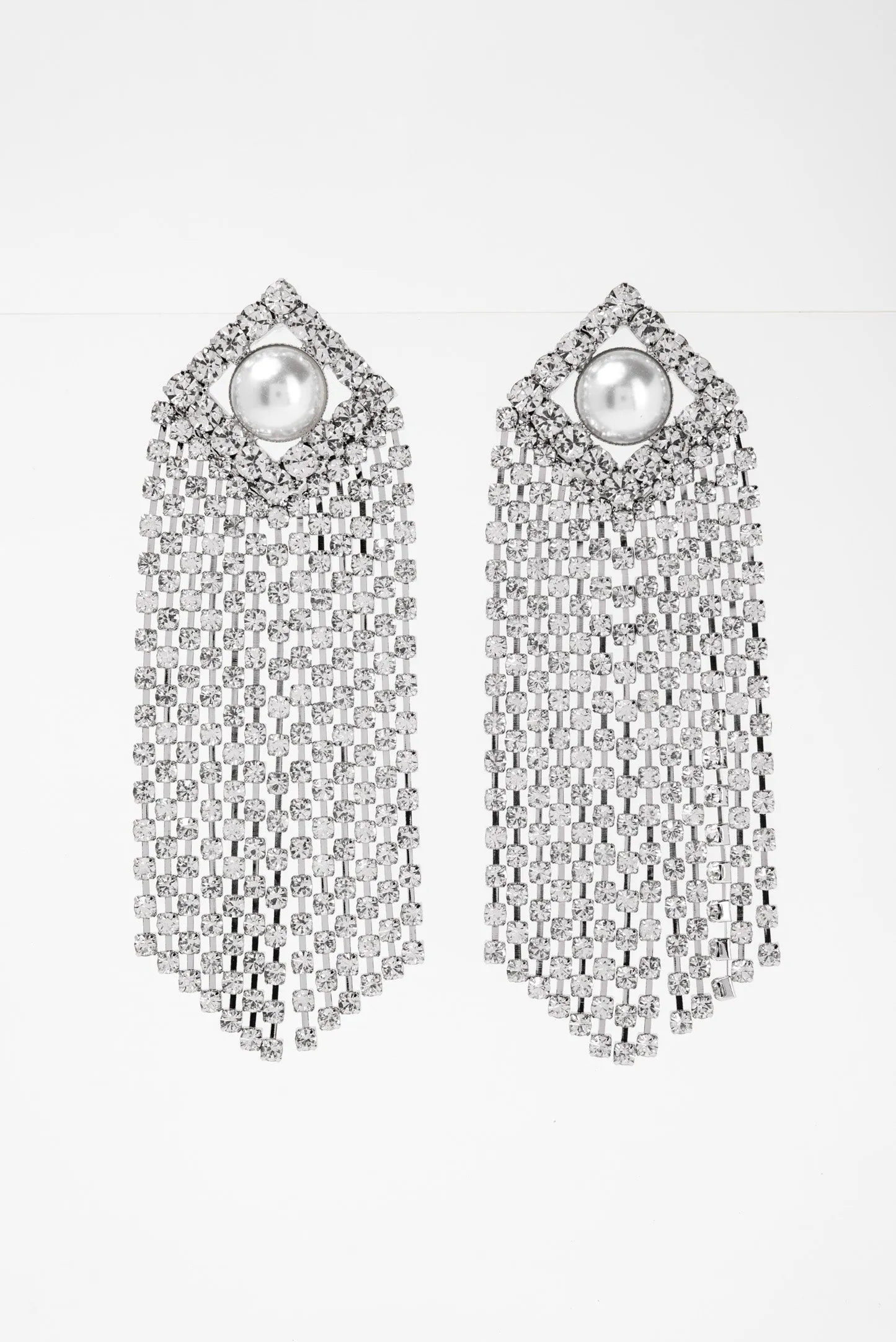 Paula CZ Dangle Fringe Earrings