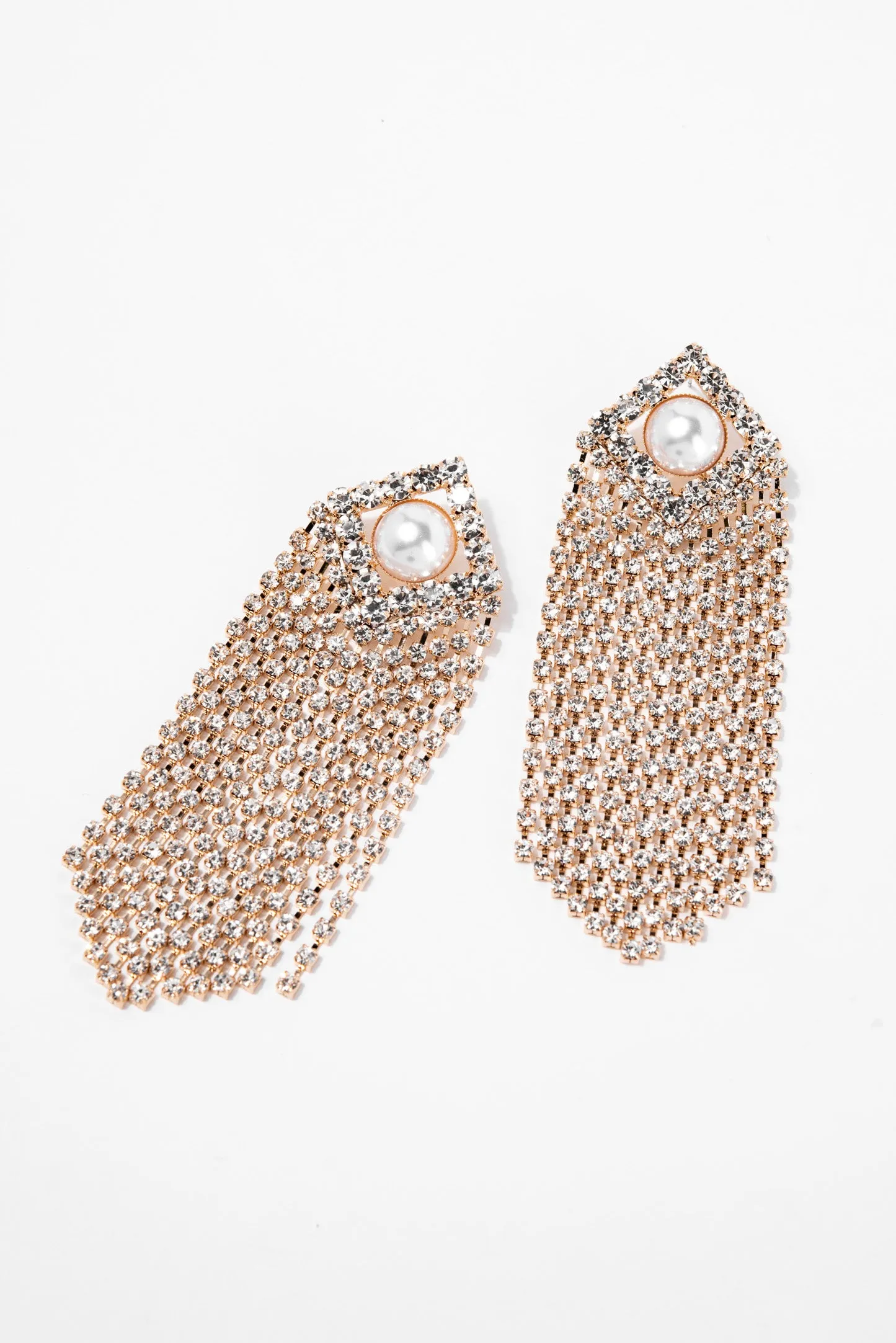 Paula CZ Dangle Fringe Earrings