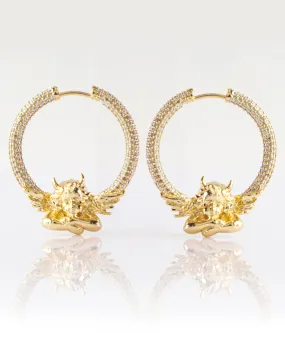 Pavé Cloud 9 Hoop Earrings