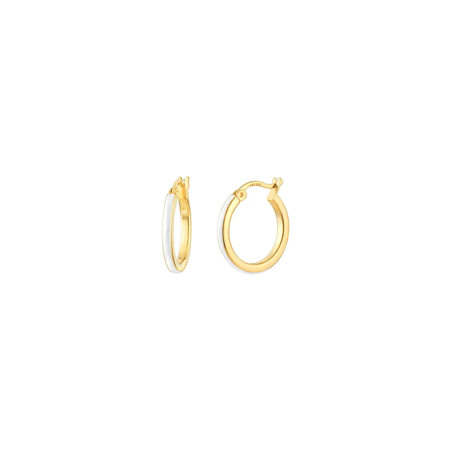 Petite Enamel Huggie Hoop Earrings