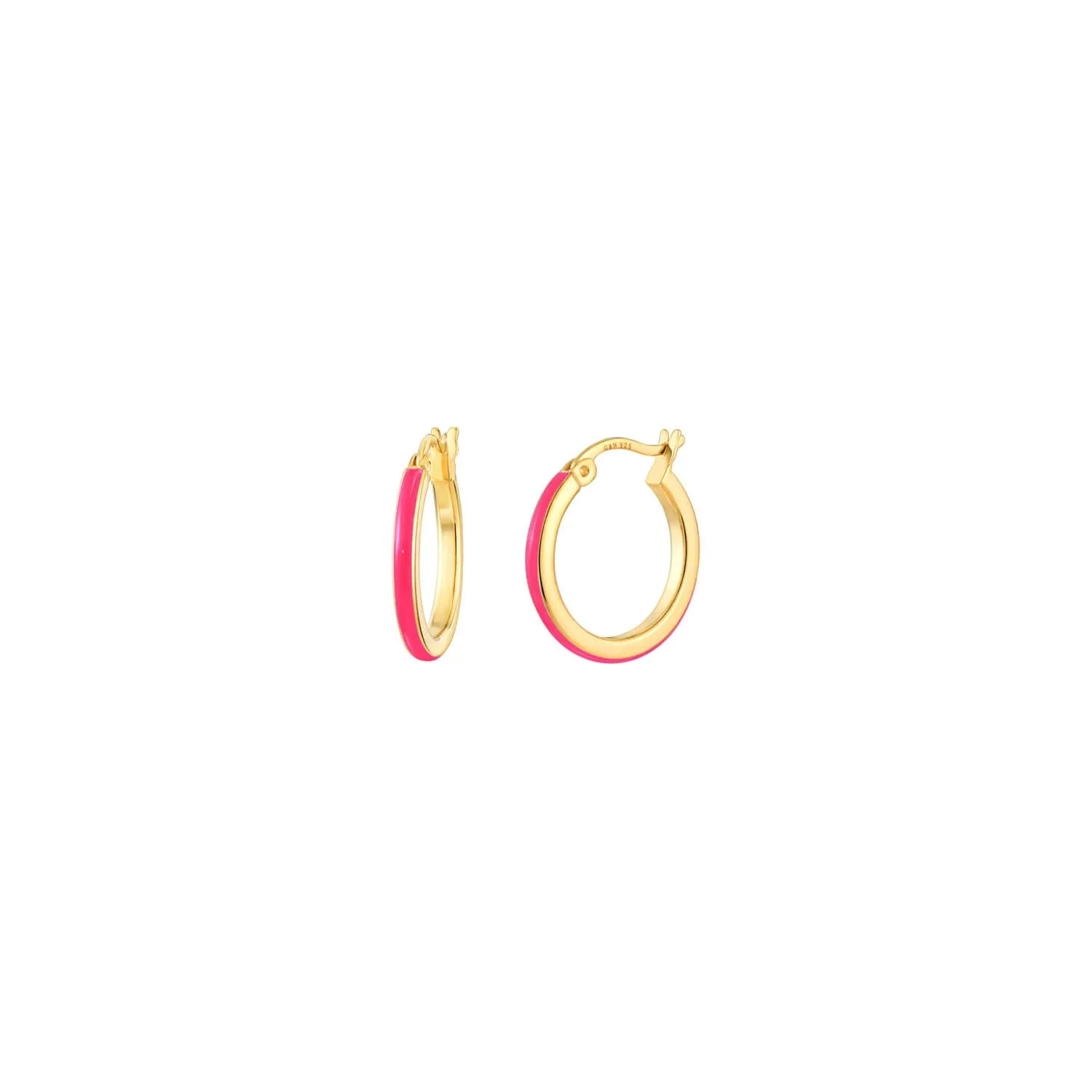 Petite Enamel Huggie Hoop Earrings