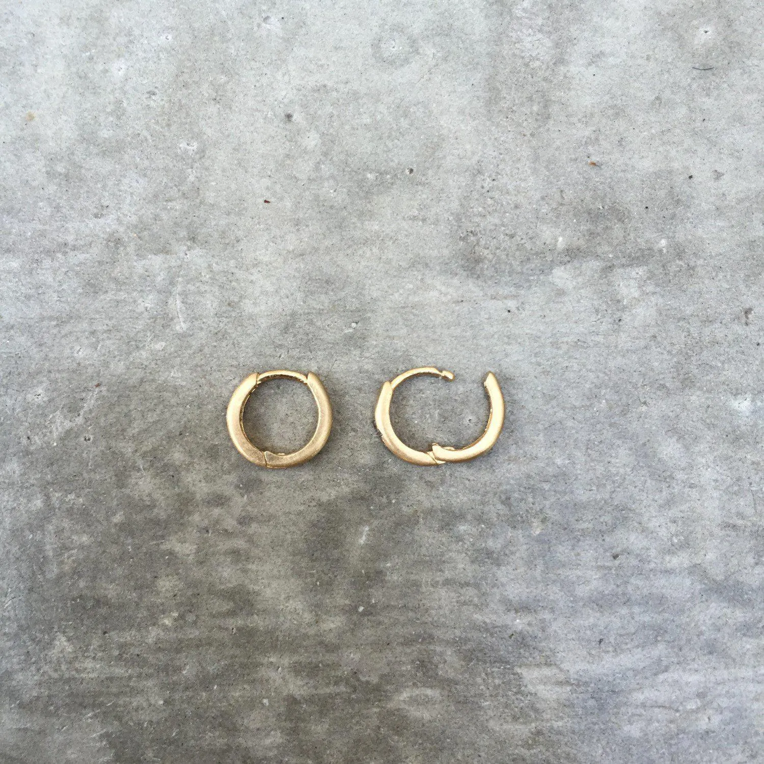 Petite Pave Huggie Gold Hoop Earrings