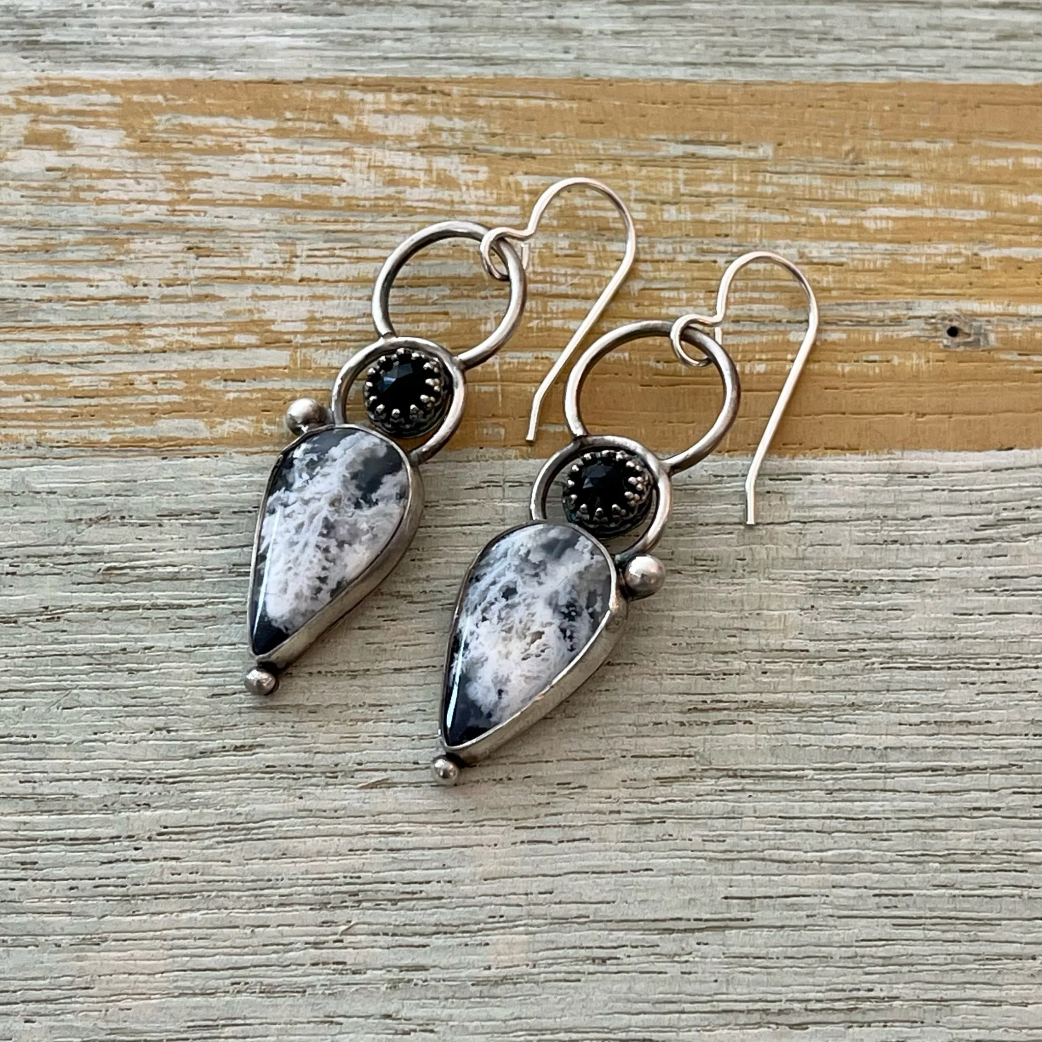 Plume Agate Earrings