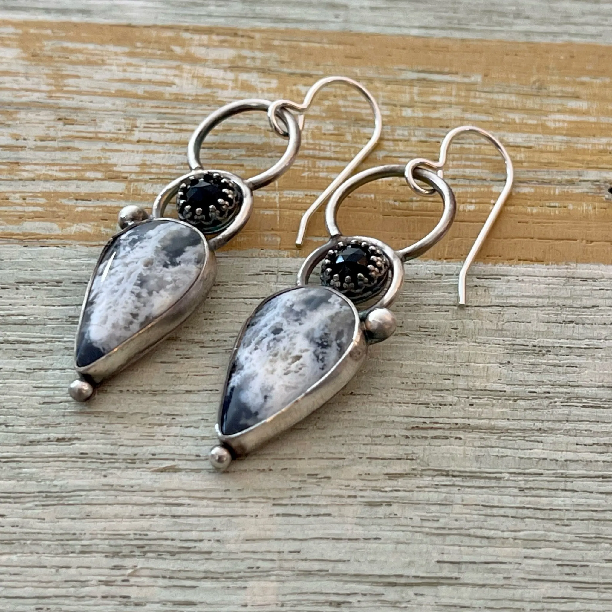 Plume Agate Earrings