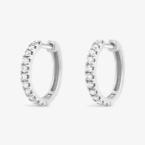 Prong Set 0.15CT Diamond Huggie Earrings