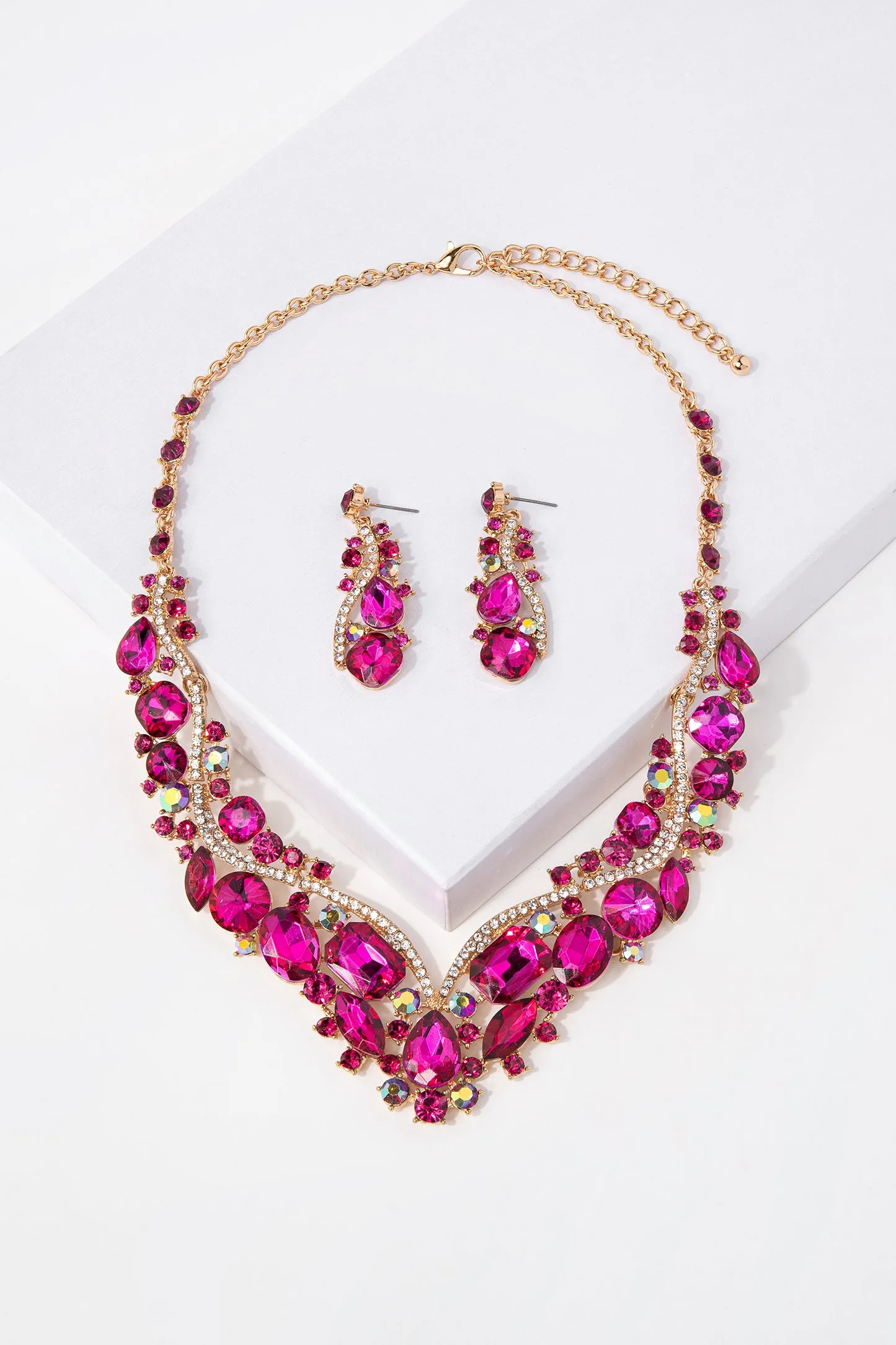 Reese Assorted Stone Necklace & Earring Set