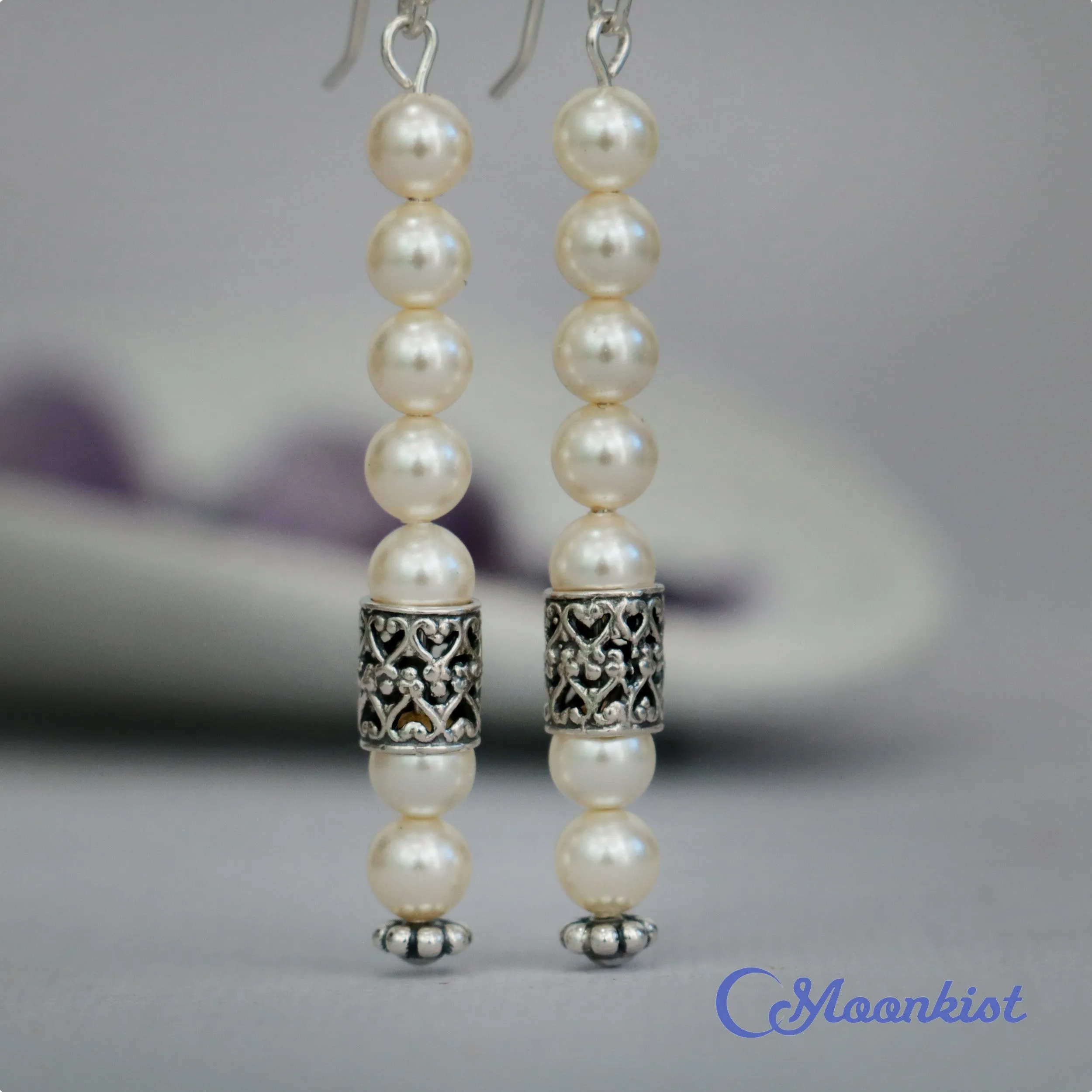 Romantic Pearl Dangle Earrings| Moonkist Designs