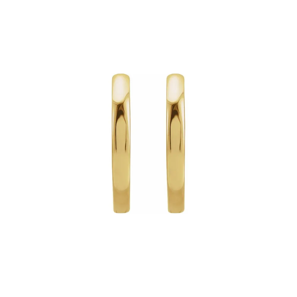 Round Hoop Earrings in Solid Recycled Gold