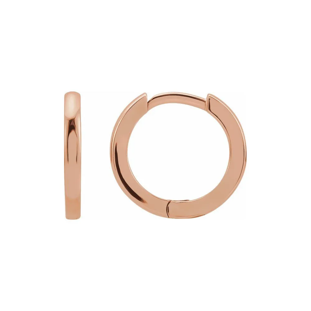 Round Hoop Earrings in Solid Recycled Gold