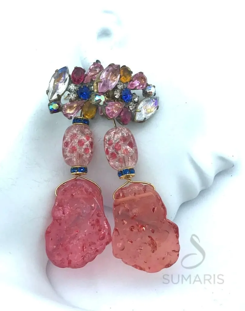 SCHEHERAZADE OOAK STATEMENT EARRINGS