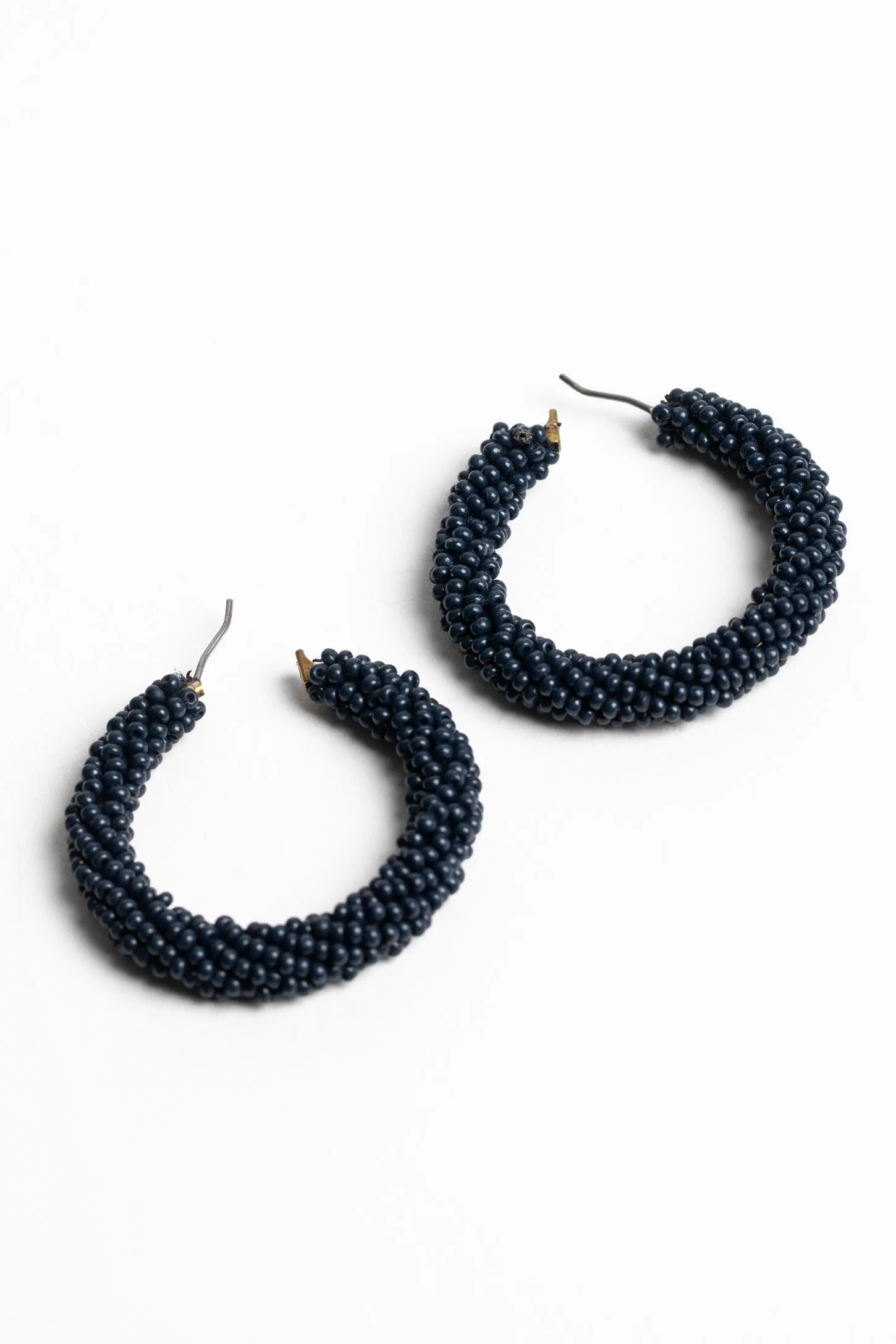 Seed Beaded Hoop Earrings