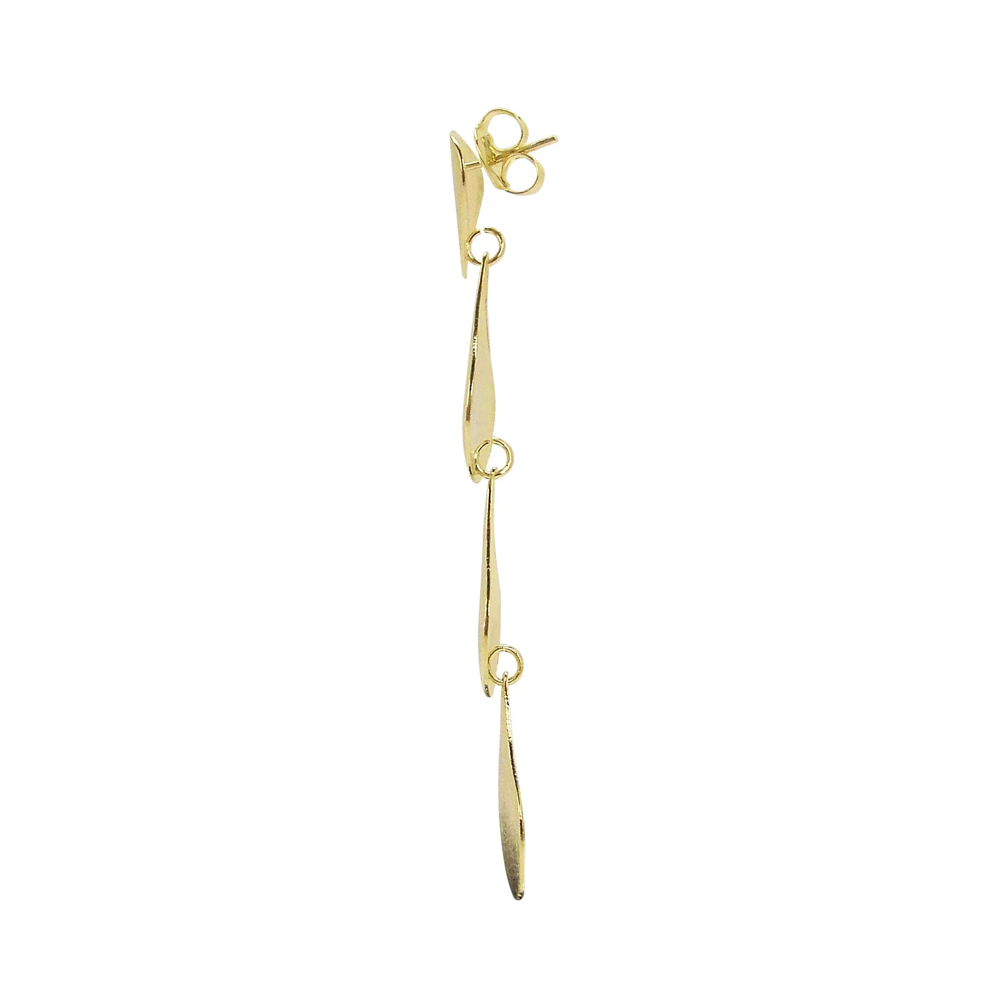 Sheila Fajl Harper Dangle Teardrop Earrings in Brushed Gold Plated