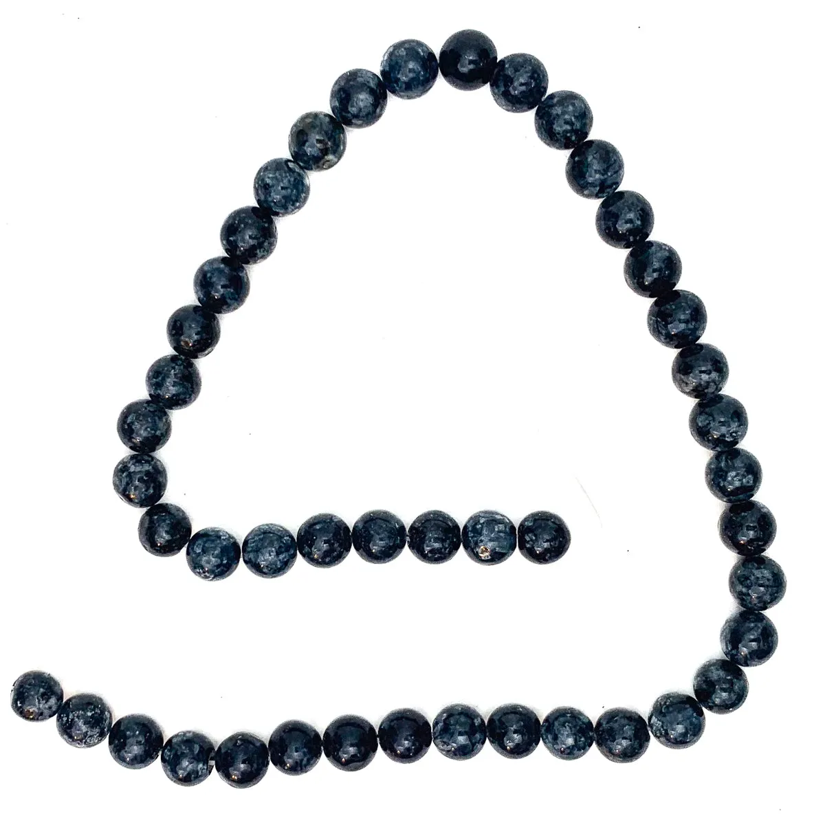 Siberian Blue Pietersite 8mm Smooth Rounds Bead Strand