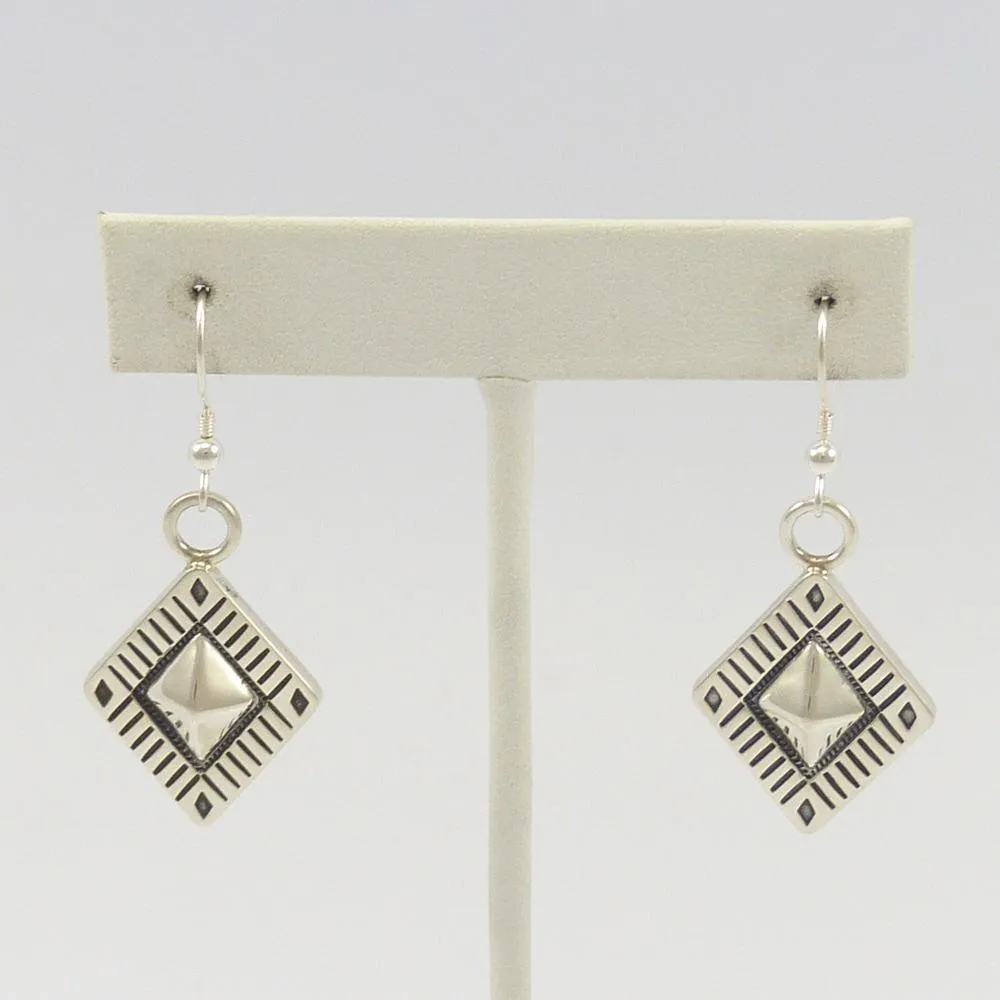 Silver Diamond Earrings