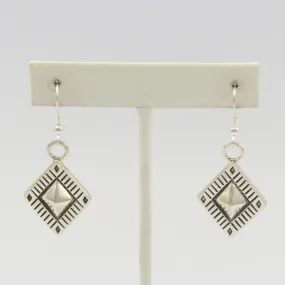 Silver Diamond Earrings