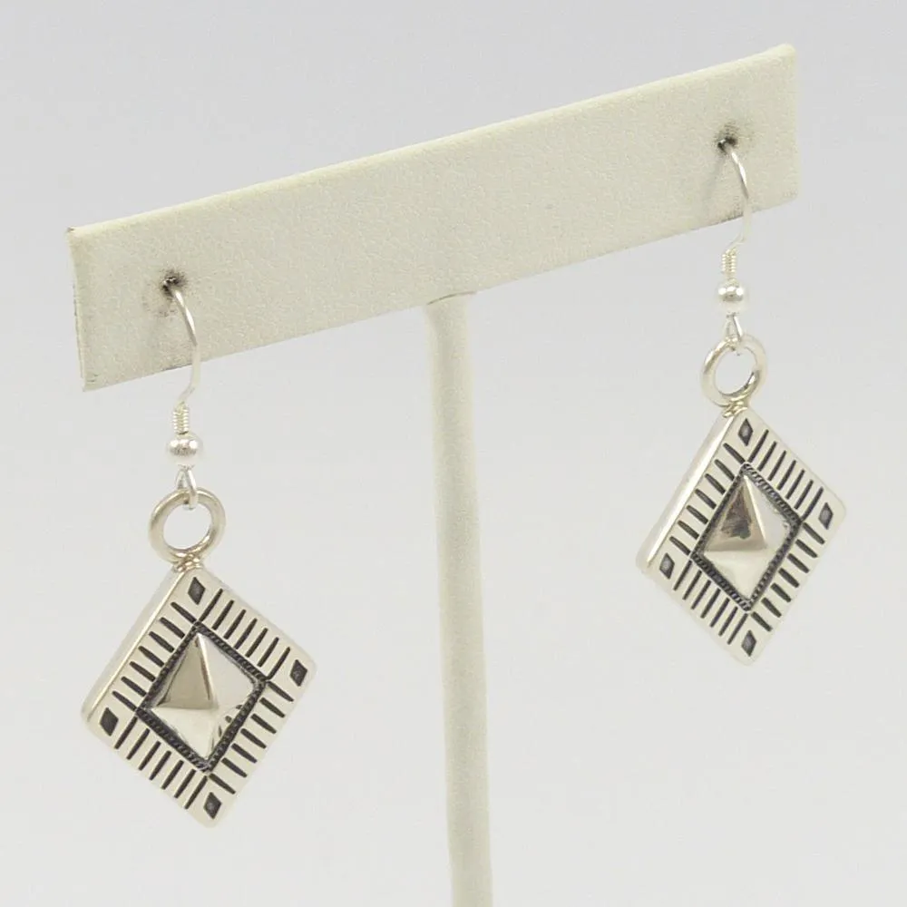 Silver Diamond Earrings