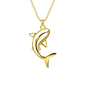 Solid 14K Gold 18K Gold Shark Necklace for Women Necklace Christmas Gifts Birthday Gifts for Her