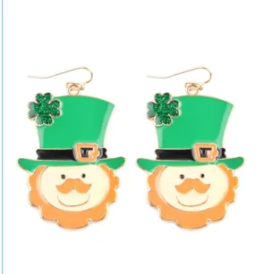 ST. Patty Enamel Earrings