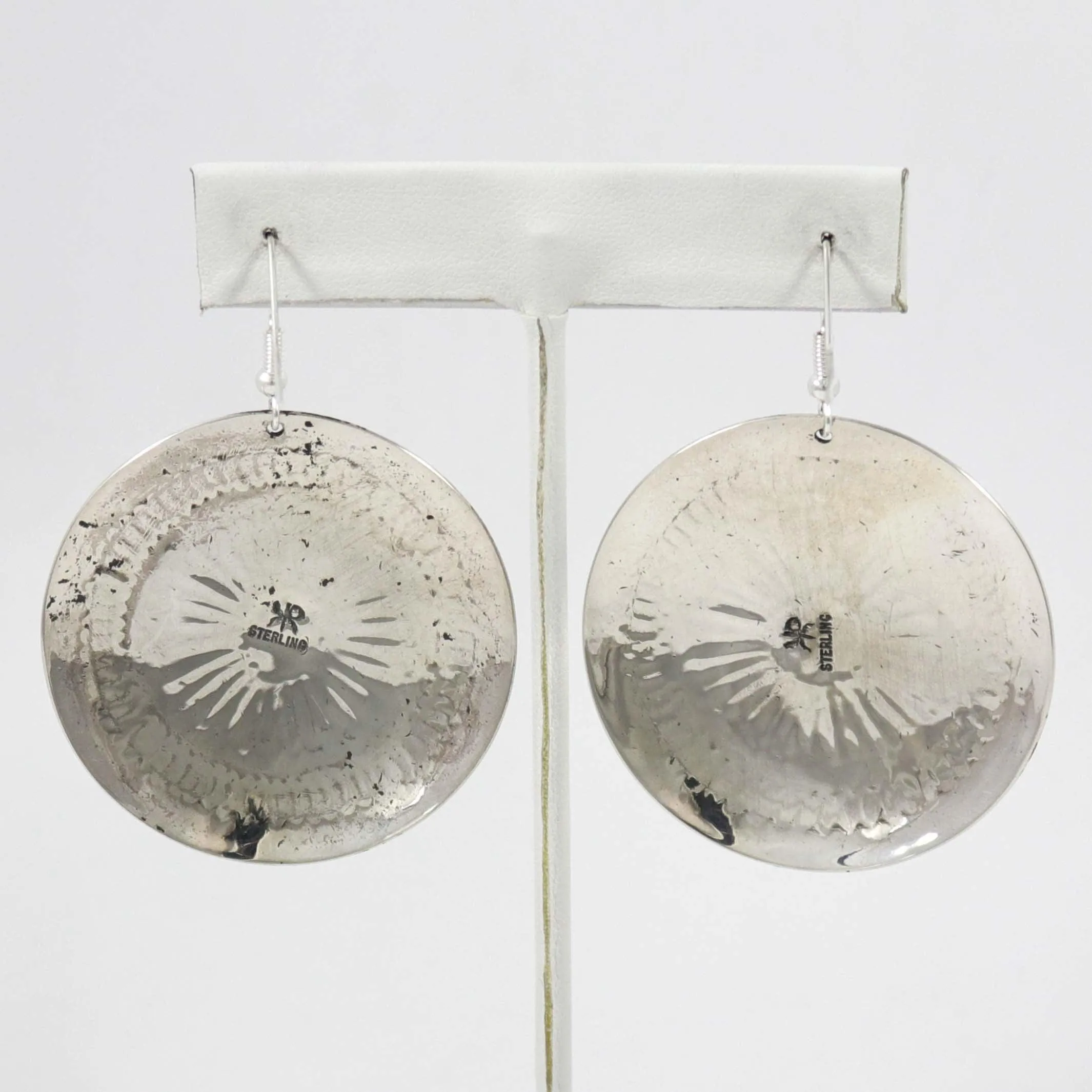 Stamped Silver Earrings