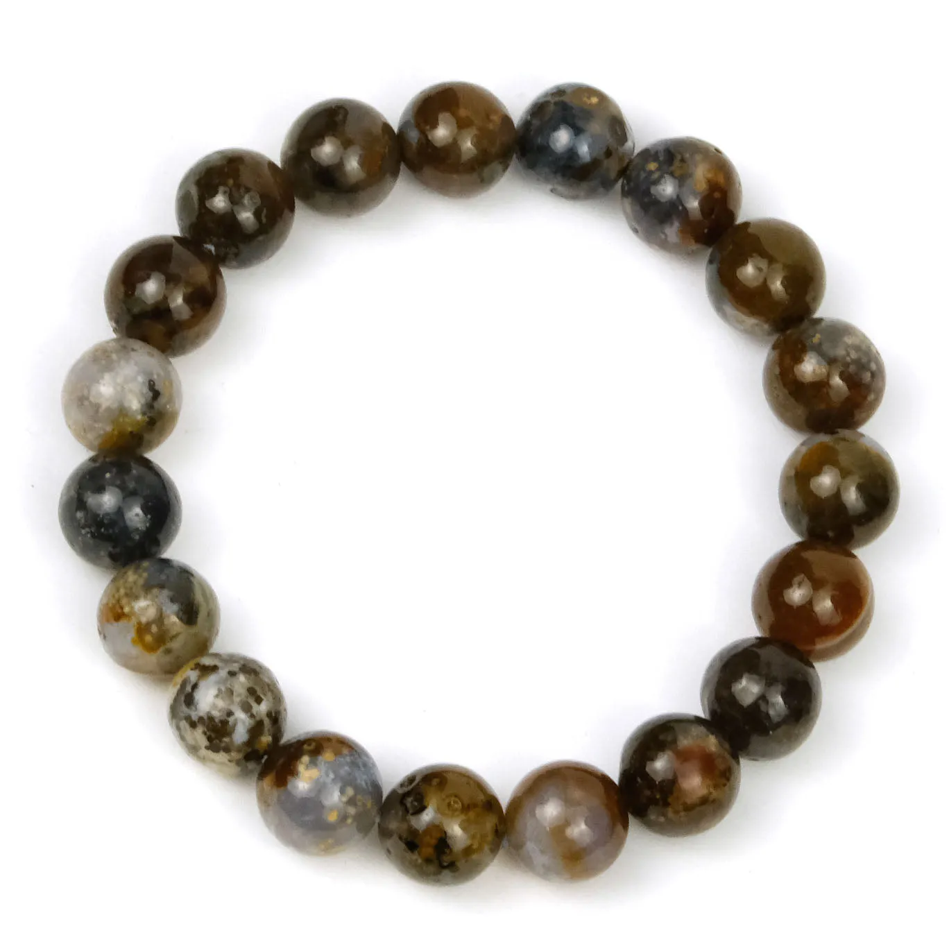 Starry Sky Madagascar Agate Stretch Bracelet 10mm