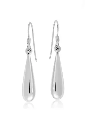 Sterling Silver  Medium 18mm Tear Drop Hanging Earrings