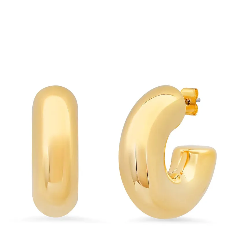 TAI RITTICHAI | Puffy Small Gold Hoop Earrings