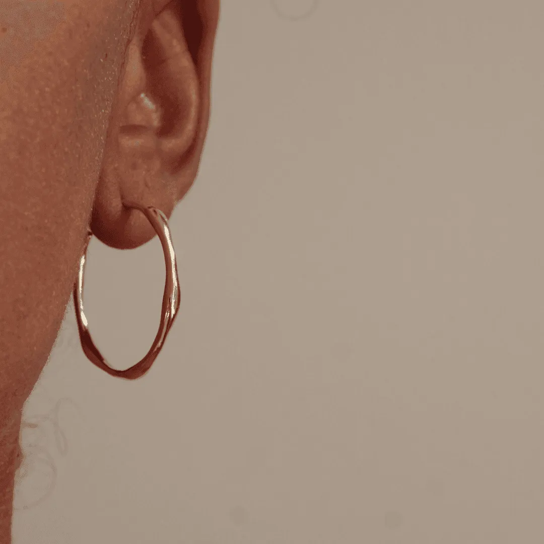 THE COCO HOOP - Solid 14k yellow gold