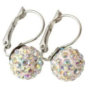 The Crystal Ball Ya'll White-Multi Huggie Hoop Earrings