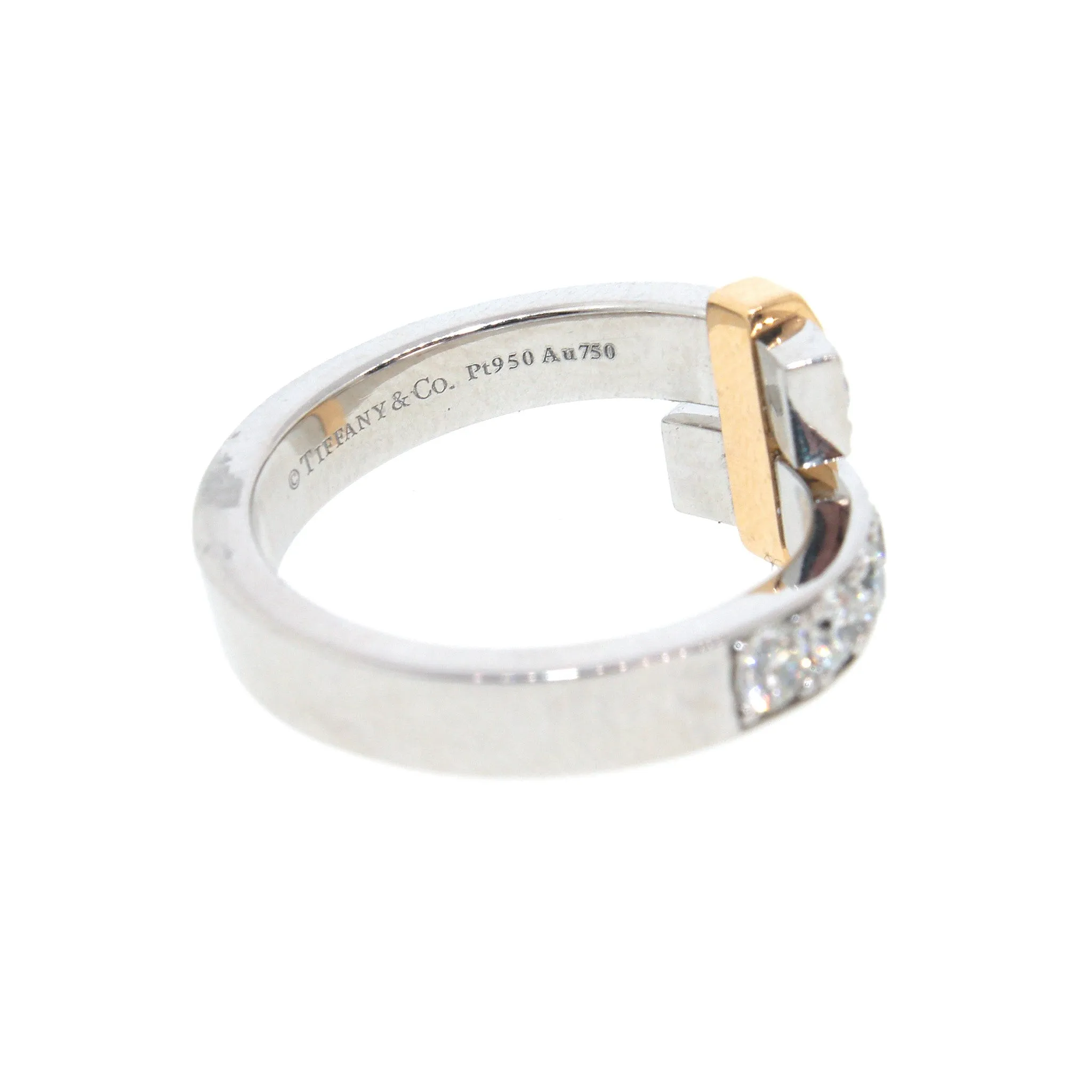 Tiffany & Co. Diamond Platinum & Gold Bypass Ring