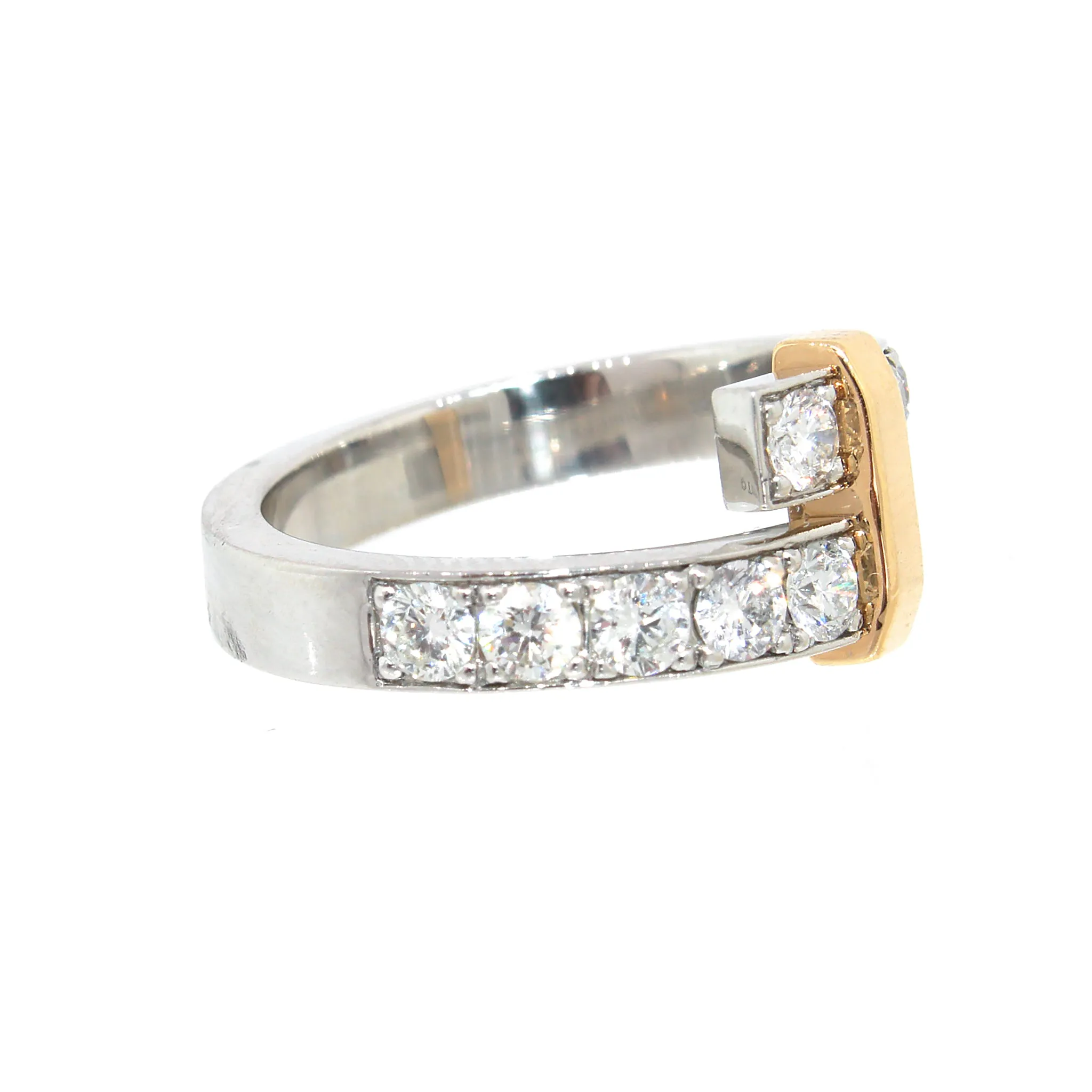 Tiffany & Co. Diamond Platinum & Gold Bypass Ring