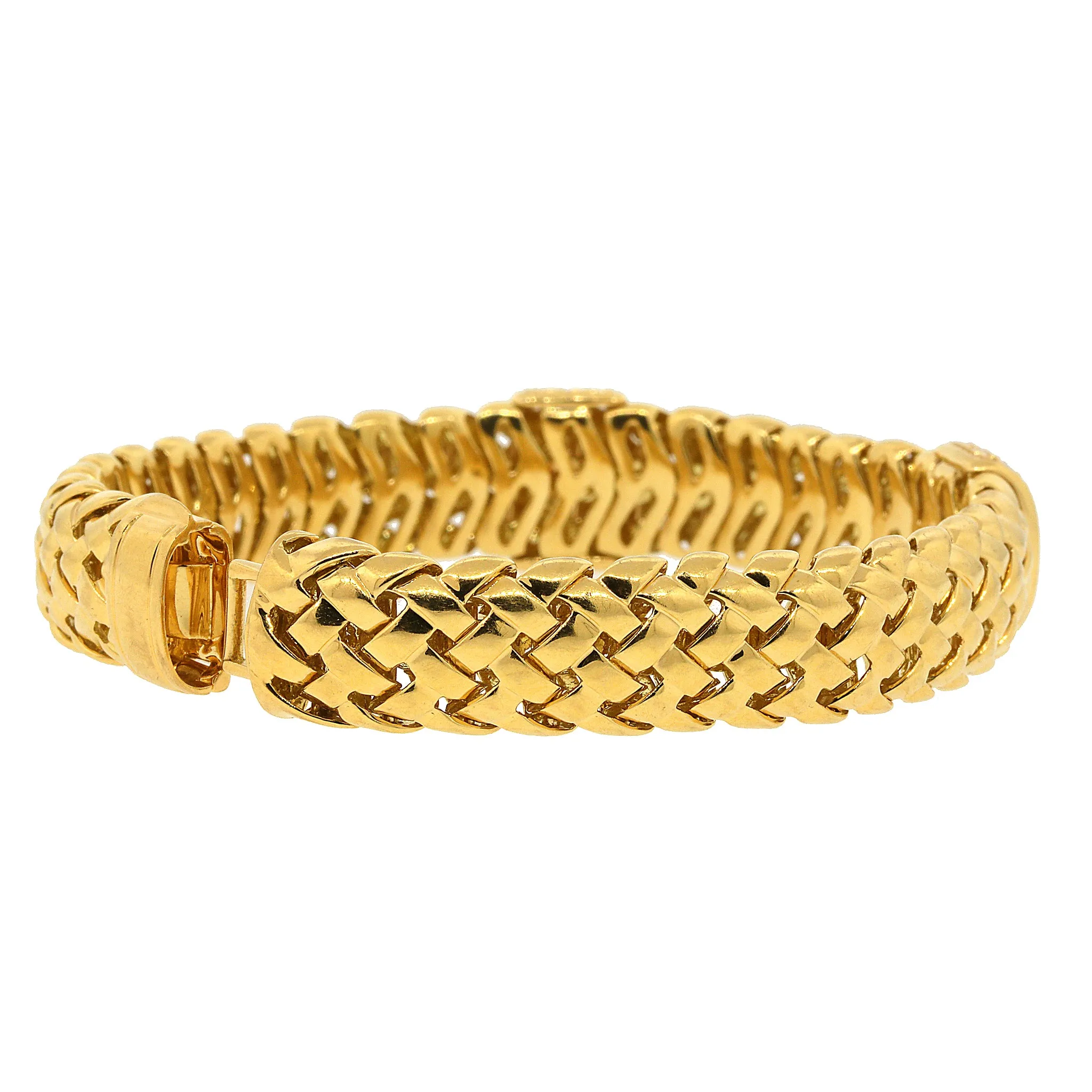 Tiffany & Co. Vannerie Woven Link Diamond Bracelet