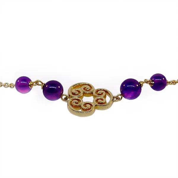 Tiffany and Co. Gold & Amethyst Chain