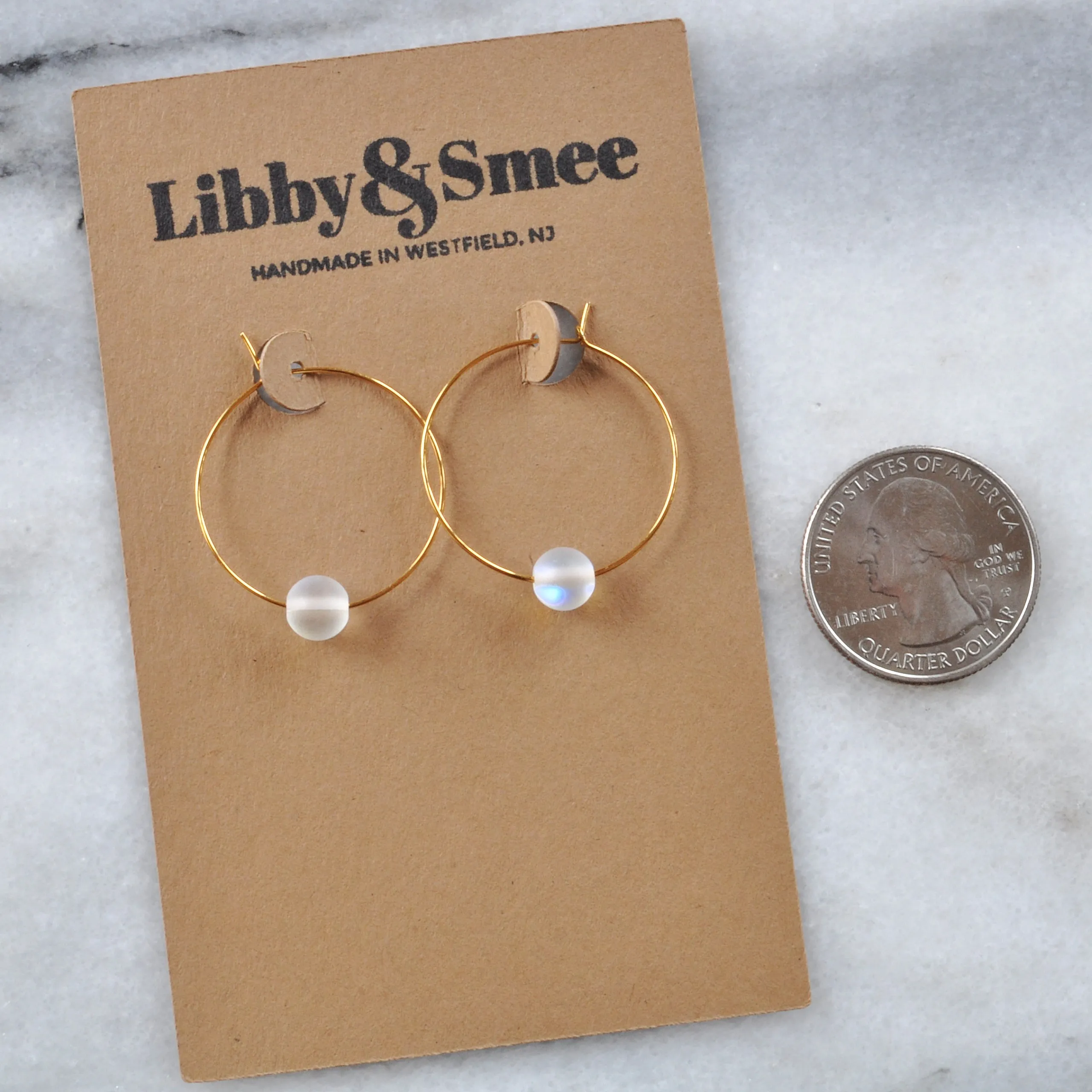 Tiny Gemstone Hoop Earrings