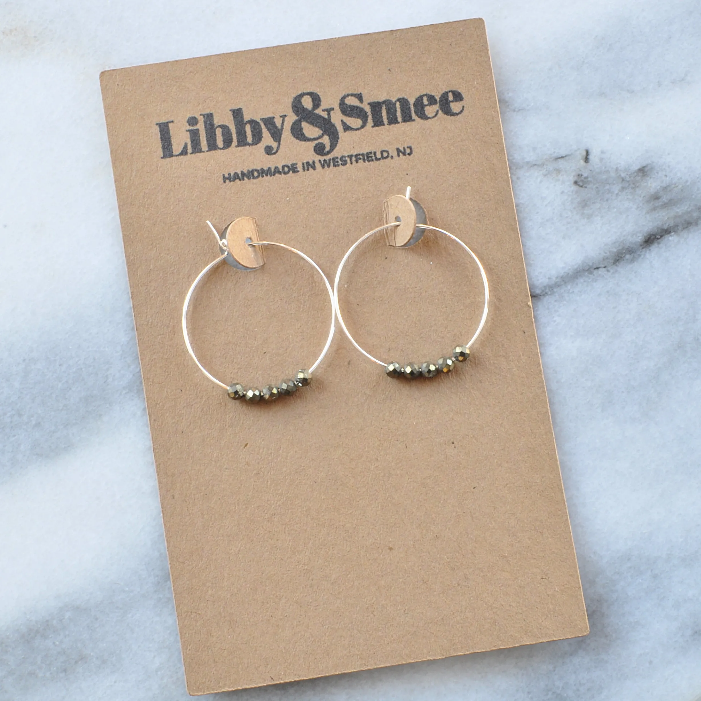 Tiny Gemstone Hoop Earrings