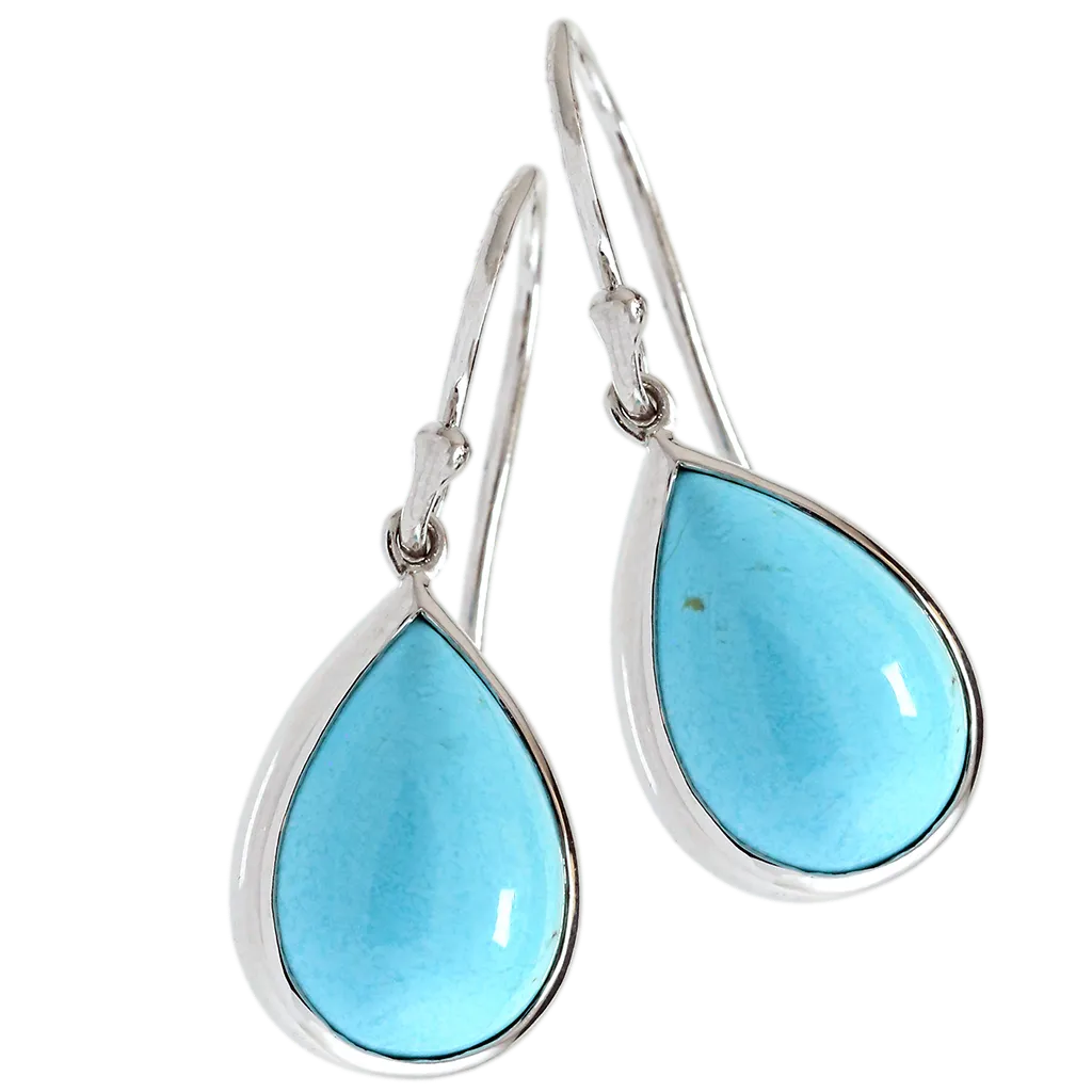 Turquoise Pear Drop Earrings