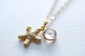 Wholesale Gold Starfish Necklace- Simple Everyday Jewelry, Dainty Jewelry by HeirloomEnvy