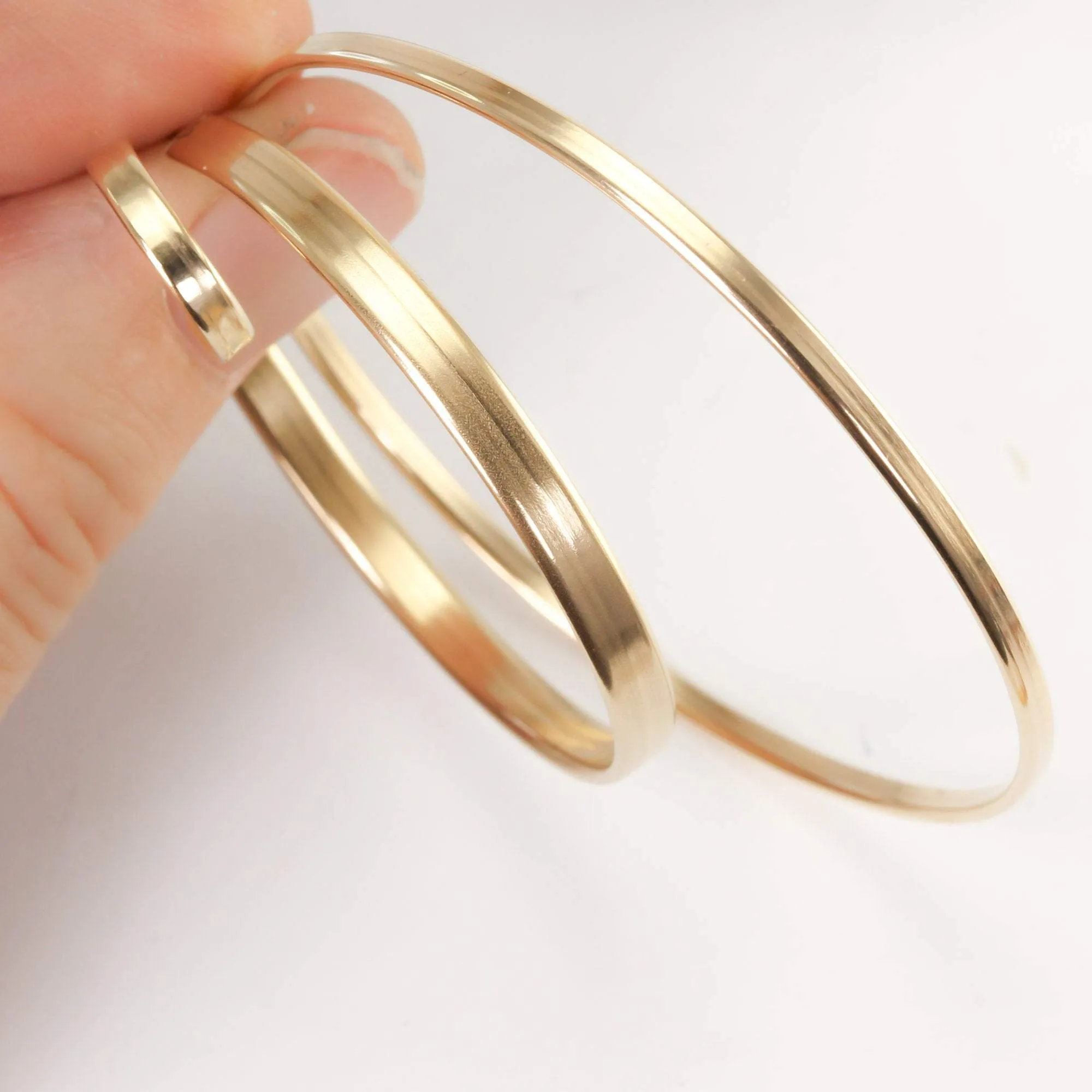 Wide Gold Hoops, 1.25 Inches