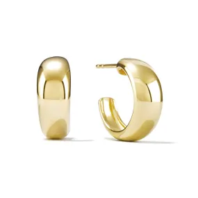 Wide Huggie Hoop Earrings