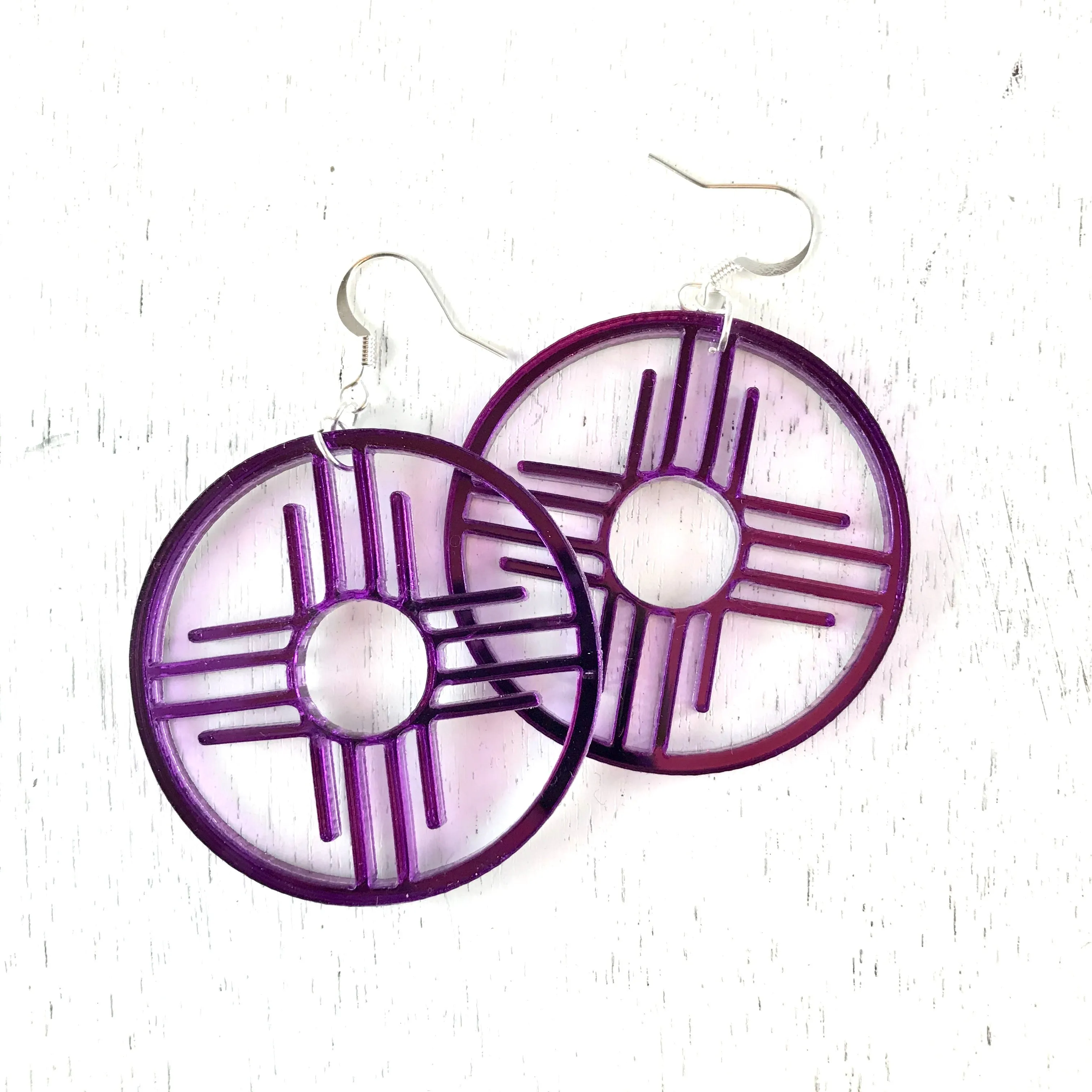 Zia Hoops Earrings 1.75 by Cultura Corazon